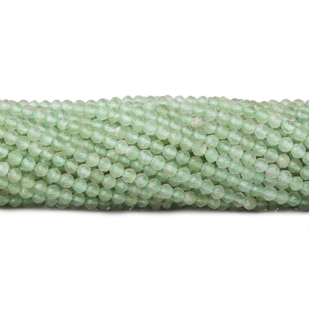 2.5mm Green Aventurine microfaceted round beads 13 inch 150 pieces - The Bead Traders