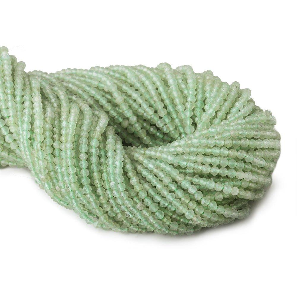 2.5mm Green Aventurine microfaceted round beads 13 inch 150 pieces - The Bead Traders