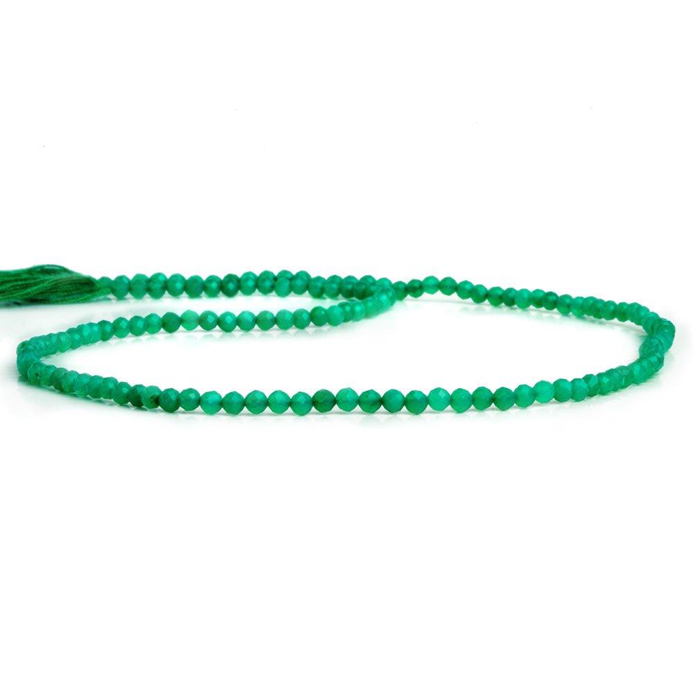 2.5mm Green Onyx Microfaceted Round Beads 12 inch 135 pieces - The Bead Traders