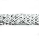 2.5mm Howlite Micro Faceted Round Beads 12.5 inch 130 pieces - The Bead Traders