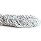 2.5mm Howlite Micro Faceted Round Beads 12.5 inch 130 pieces - The Bead Traders