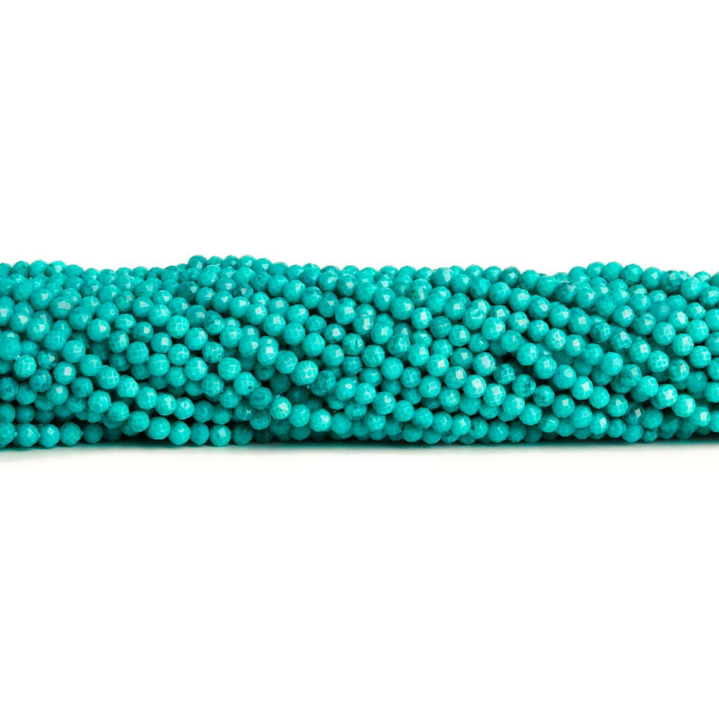 2.5mm Howlite Microfaceted Rounds 12 inch 135 beads - The Bead Traders
