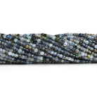 2.5mm Iolite Microfaceted Cubes 15 inch 160 beads - The Bead Traders