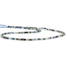 2.5mm Iolite Microfaceted Cubes 15 inch 160 beads - The Bead Traders
