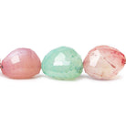 25mm Jamacian Multi Color Chalcedony Faceted Nugget Beads 8 inch 10 pieces - The Bead Traders