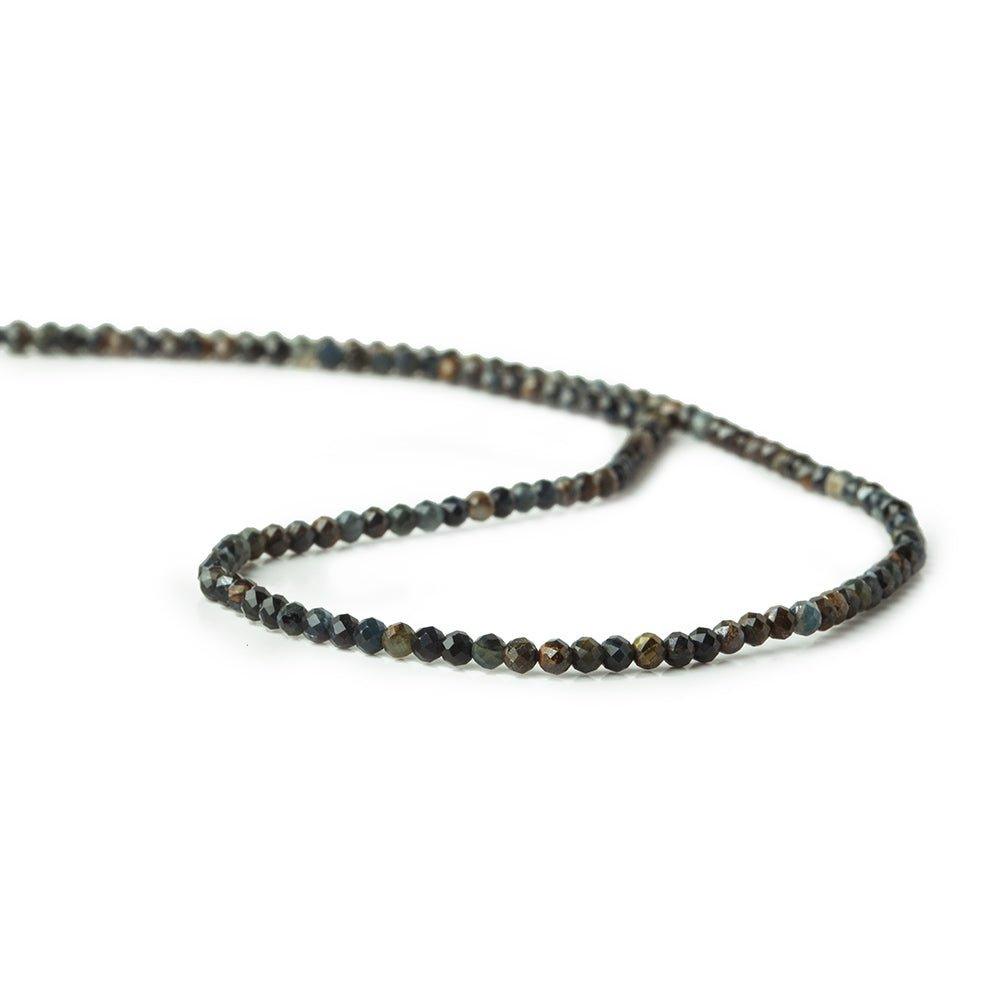 2.5mm Multi Color Tiger's Eye & Tiger Iron microfaceted round beads 13 inch 140 pieces - The Bead Traders