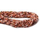2.5mm Multi Jasper & Agate micro faceted rondelle beads 12.5 inch 155 pcs - The Bead Traders