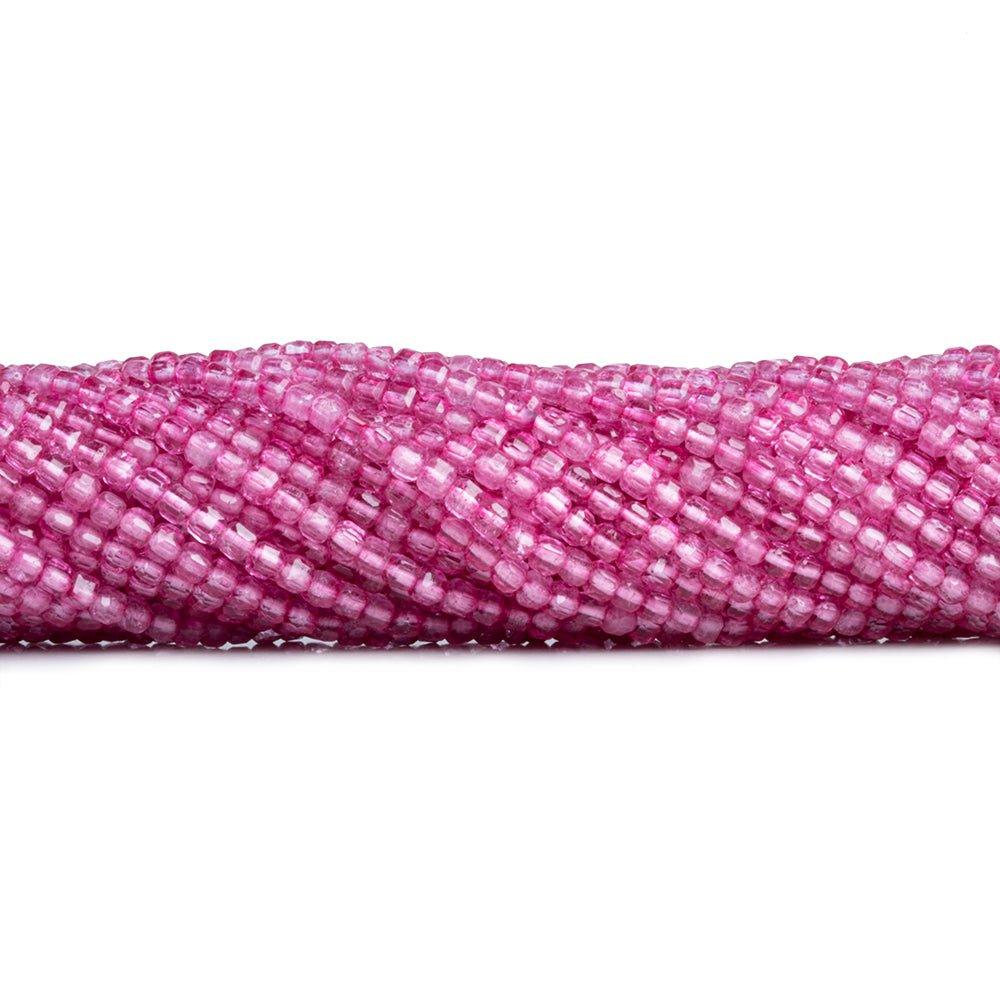 2.5mm Mystic Pink Quartz Cubes 12 inch 120 pieces - The Bead Traders