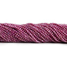2.5mm Mystic Pink Quartz Microfaceted Rounds 12 inch 130 beads - The Bead Traders