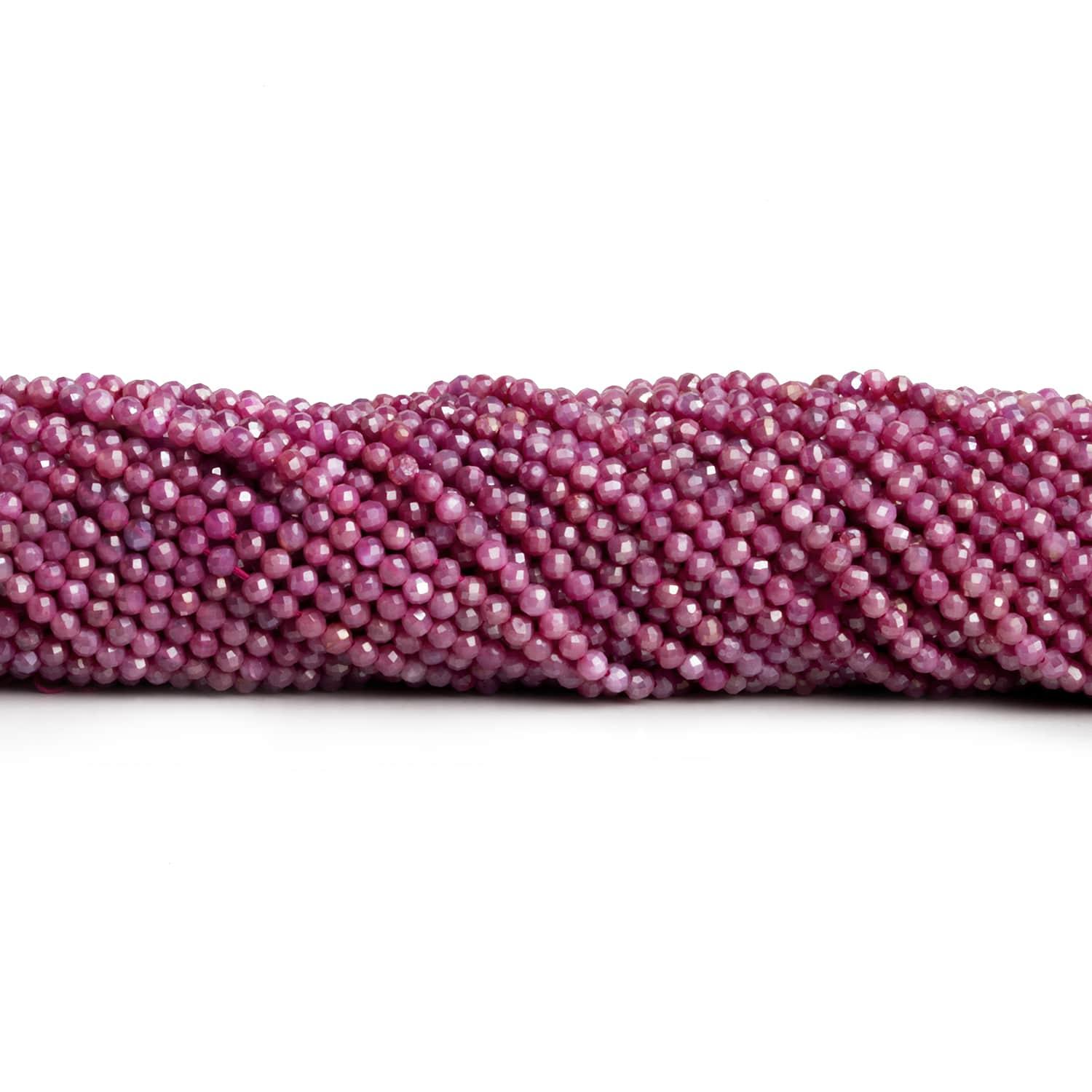 2.5mm Mystic Pink Quartz Microfaceted Rounds 12 inch 130 beads - The Bead Traders