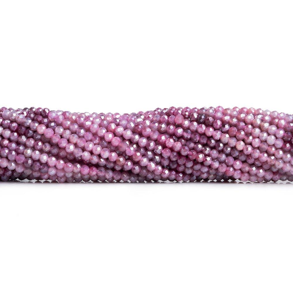 2.5mm Mystic Red Moonstone Microfaceted Round Beads 12 inch 140 pieces - The Bead Traders
