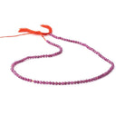2.5mm Natural Ruby Microfaceted Rounds 12.5 inch 120 beads - The Bead Traders