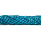 2.5mm Neon Apatite Microfaceted Rounds 12 inch 120 beads - The Bead Traders