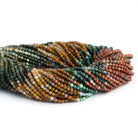 2.5mm Ocean Jasper Microfaceted Rounds 12 inch 130 beads - The Bead Traders