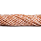 2.5mm Peach Moonstone Microfaceted Cubes 12 inch 125 pieces - The Bead Traders