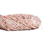 2.5mm Pink Peruvian Opal Microfaceted Cubes 12 inch 125 pieces - The Bead Traders