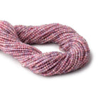 2.5mm Pink Tourmaline Microfaceted Rounds 12 inch 133 beads - The Bead Traders