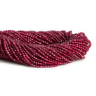 2.5mm Red Quartz Microfaceted Rounds 12 inch 115 beads - The Bead Traders