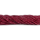 2.5mm Red Quartz Microfaceted Rounds 12 inch 115 beads - The Bead Traders