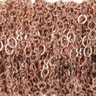 2.5mm Rose Gold plated Oval and Bowtie Link Chain sold by the foot - The Bead Traders