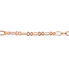 2.5mm Rose Gold plated Roval and Bowtie Link Chain sold by the foot - The Bead Traders
