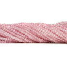 2.5mm Rose Quartz micro faceted cubes 12 inch 130 beads - The Bead Traders