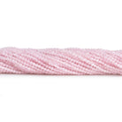 2.5mm Rose Quartz Microfaceted Rounds 12 inch 130 beads - The Bead Traders