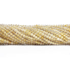 2.5mm Rutilated Quartz Micro Faceted Round Beads 13 inch 140 pieces - The Bead Traders