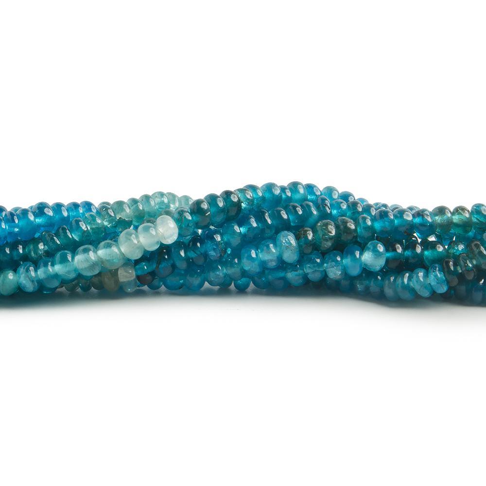 2.5mm Shaded Apatite plain rondelle beads 14 inch 257 pieces - The Bead Traders