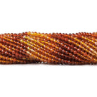 2.5mm Shaded Carnelian Agate microfaceted round beads 13 inch 140 pieces - The Bead Traders