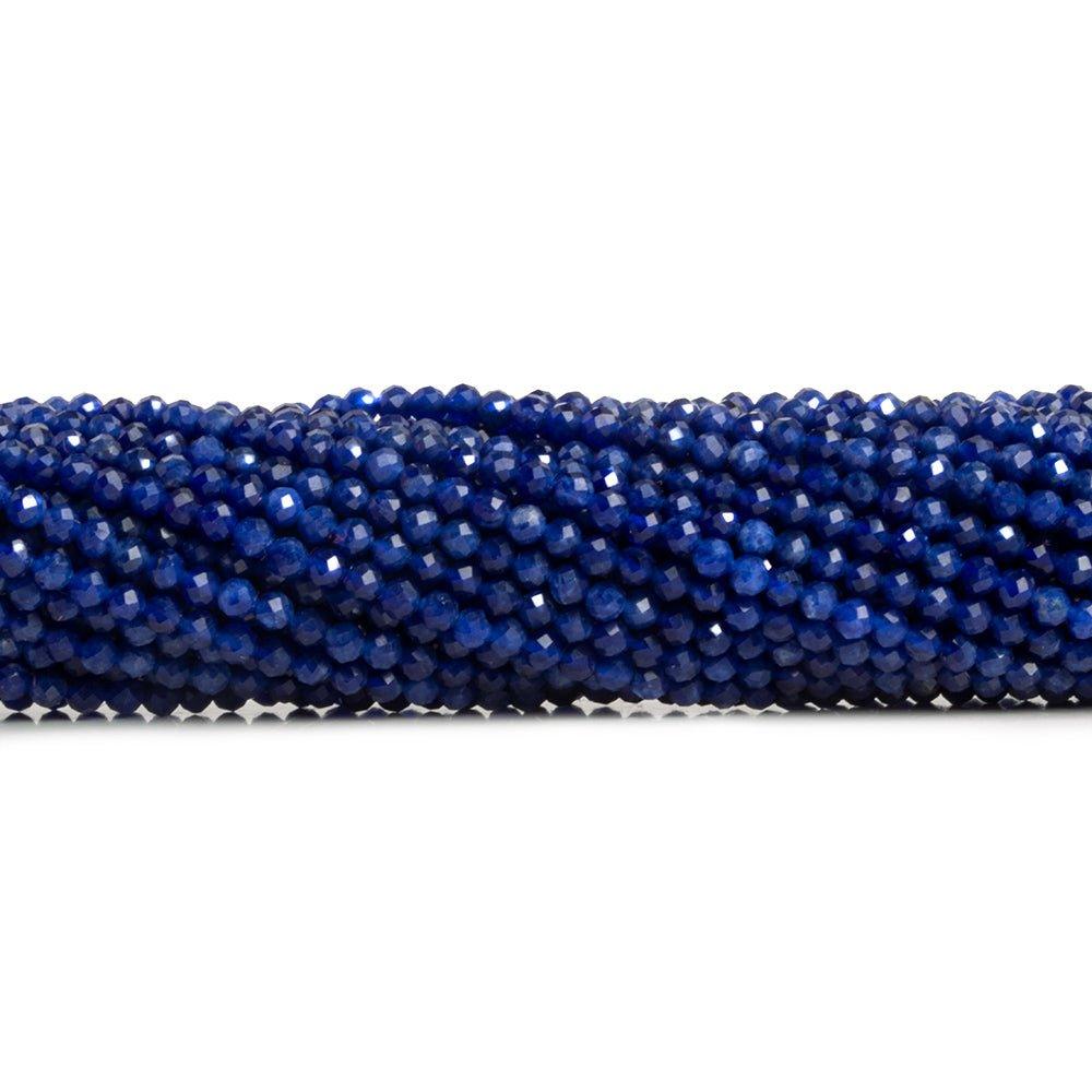 2.5mm Sodalite Microfaceted Round Beads 12 inch 135 pieces - The Bead Traders
