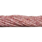 2.5mm Strawberry Quartz Microfaceted Cubes 12 inch 125 pieces - The Bead Traders