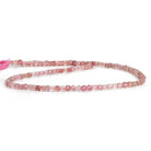 2.5mm Strawberry Quartz Microfaceted Cubes 12 inch 125 pieces - The Bead Traders