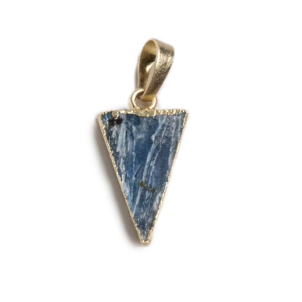 25x11mm Gold Leafed Kyanite Point Pendant focal bead & Bail 1 piece - The Bead Traders