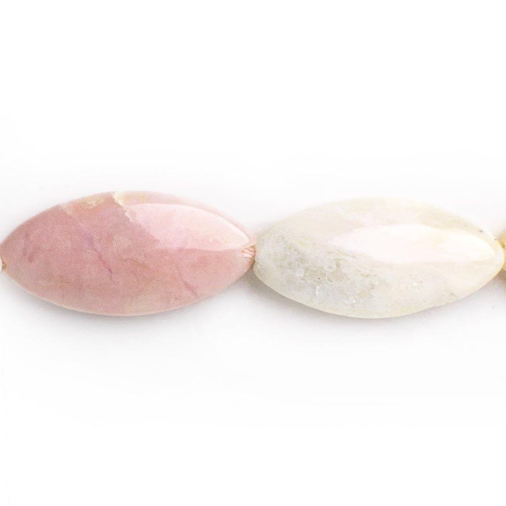 25x12mm Pink Peruvian Opal plain marquise beads 16 inch 16 pieces - The Bead Traders