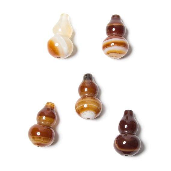 25x14mm Banded Agate Guru Focal Bead 1 piece - The Bead Traders