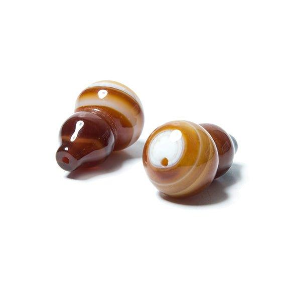 25x14mm Banded Agate Guru Focal Bead 1 piece - The Bead Traders