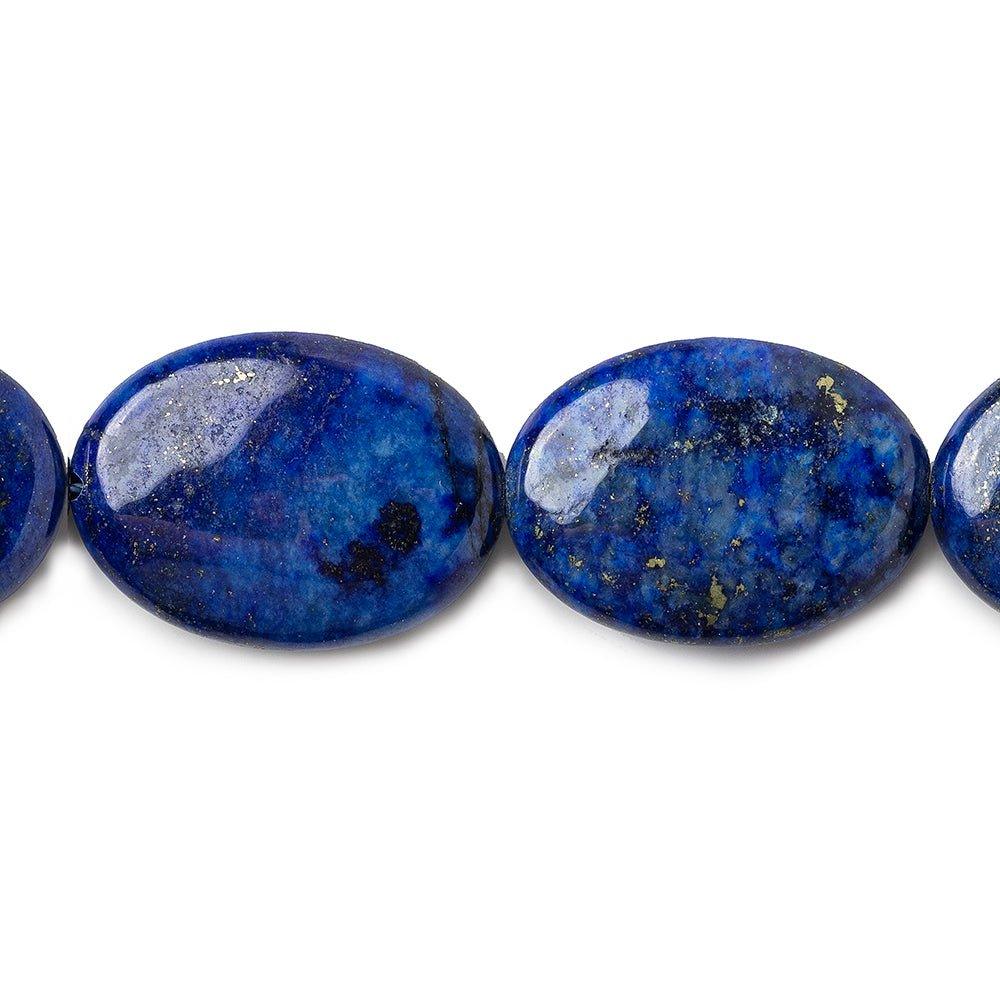 25x18mm Lapis Lazuli plain ovals 16 inch 16 beads - The Bead Traders