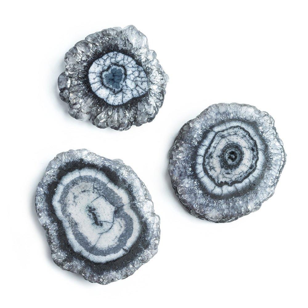 25x23mm-33x30mm Black Solar Quartz Slice Focal Pendant 1 Piece - The Bead Traders