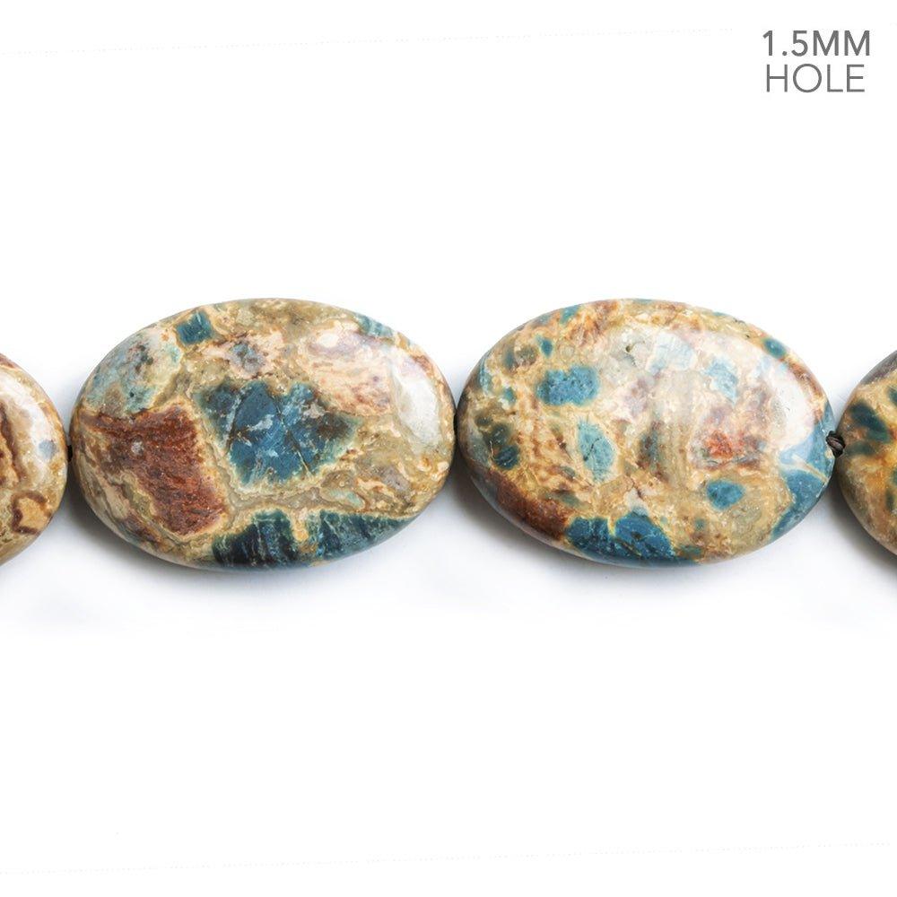 26mm Venus Jasper Plain Oval Beads 16 inch 16 pieces - The Bead Traders