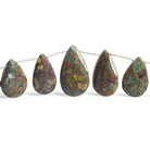 26x16mm Jasper Faceted Pears 8 inch 10 beads - The Bead Traders