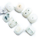 26x18mm-30x21mm Solar Quartz Top Drilled Plain Pillow Beads 8 inch 8 pieces - The Bead Traders