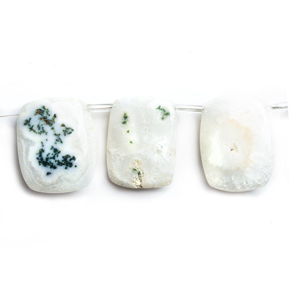 26x18mm-30x21mm Solar Quartz Top Drilled Plain Pillow Beads 8 inch 8 pieces - The Bead Traders