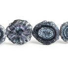 26x25mm-33x28mm Black Solar Quartz Slice Beads 8.5 inch 7 pieces - The Bead Traders
