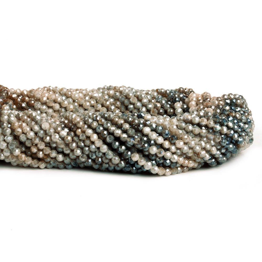 2.7mm Mystic Labradorite Microfaceted Round Beads 12 inch 125 pieces - The Bead Traders