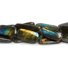 27x16mm Labradorite Plain Nuggets 16 inch 13 beads - The Bead Traders