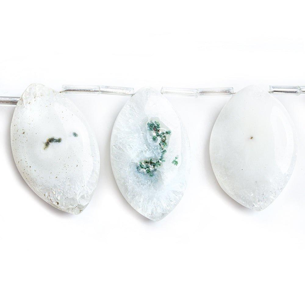 27x17mm-29x20mm Solar Quartz Top Drilled Plain Marquise Beads 8 inch 8 beads - The Bead Traders