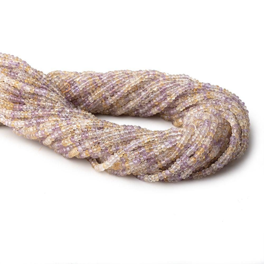 2.8mm Ametrine faceted rondelle beads 13.5 inch 250 pieces - The Bead Traders