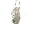 28x14mm Black Tourmalinated Quartz Natural Crystal Cluster Pendant 1 piece - The Bead Traders