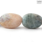 28x24-36x23mm Matte Multi Beryl straight drilled plain nuggets 16 inch 12 large hole beads - The Bead Traders